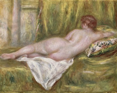 Reclining Nude from the Back, Rest after the Bath by Pierre Auguste Renoir